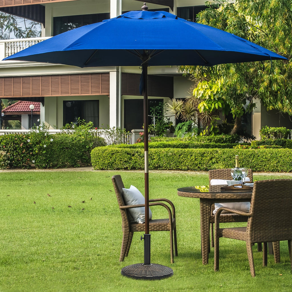 22Lbs Patio Resin Umbrella Base with Wicker Style for Outdoor Use DirectDeals