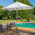 22Lbs Patio Resin Umbrella Base with Wicker Style for Outdoor Use DirectDeals