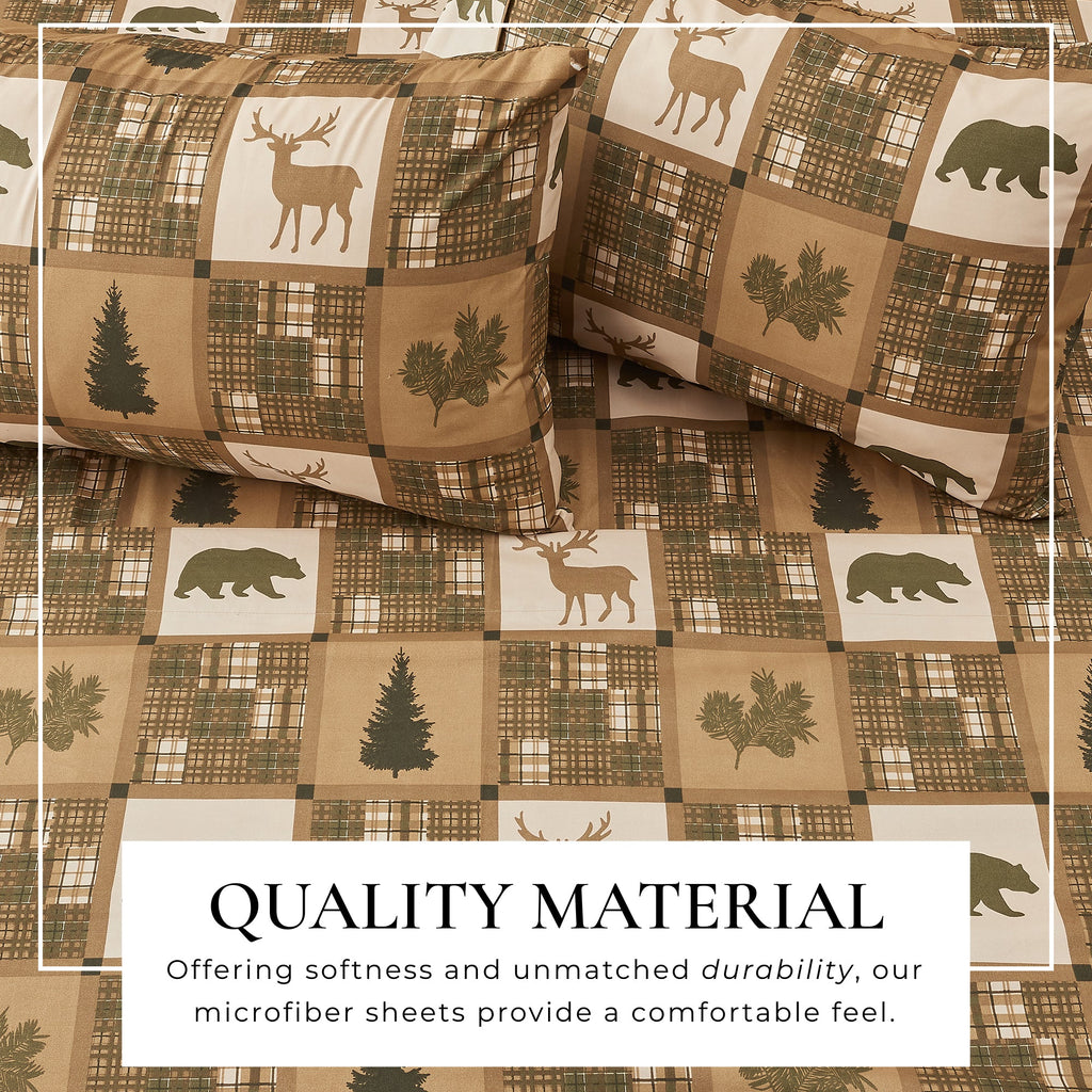 Lodge Printed Sheet Set - Mountain Ridge Collection Great Bay Home