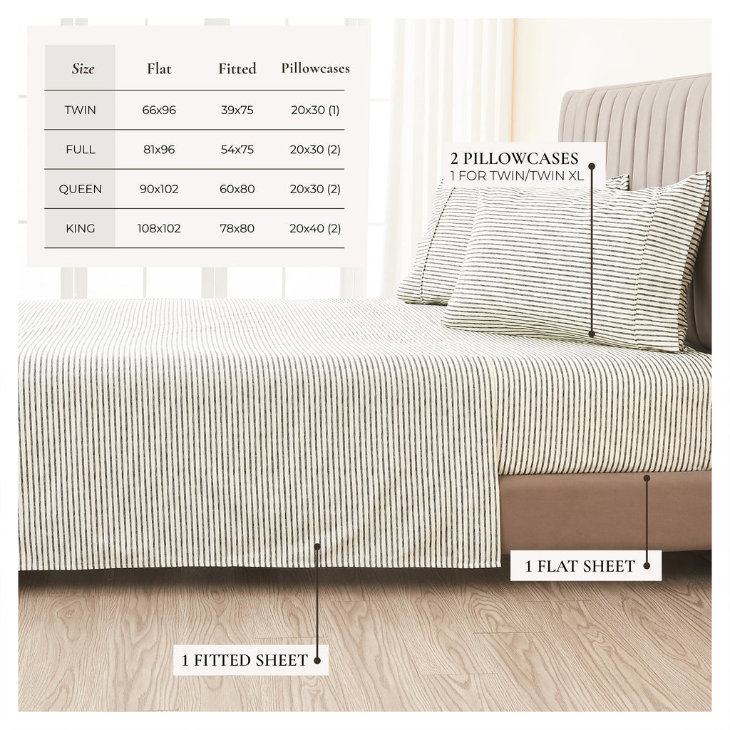 Striped Sheet Set - Evette Collection Great Bay Home