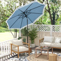 9 FT Patio Umbrella with Sun-Protective Canopy for Patio Garden Pool DirectDeals