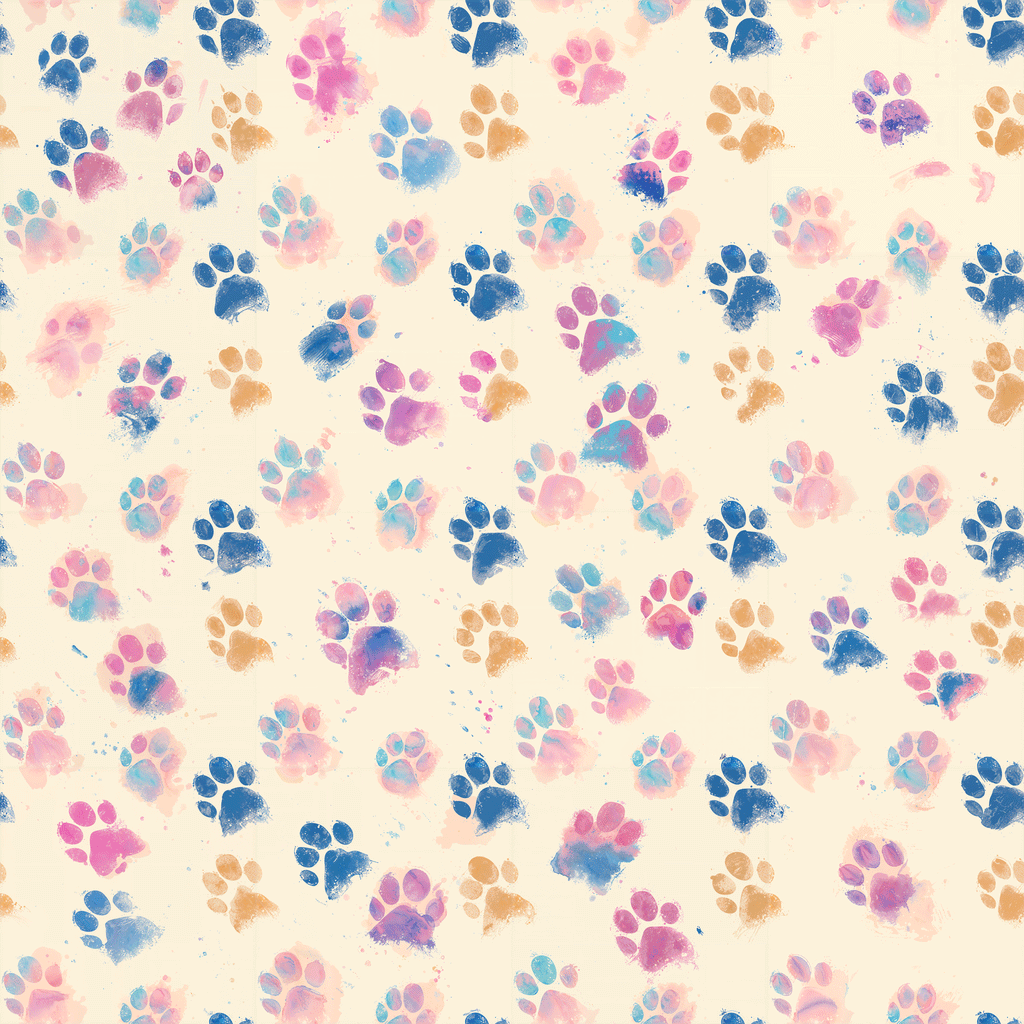 Paw Parade Wallpaper WALL BLUSH