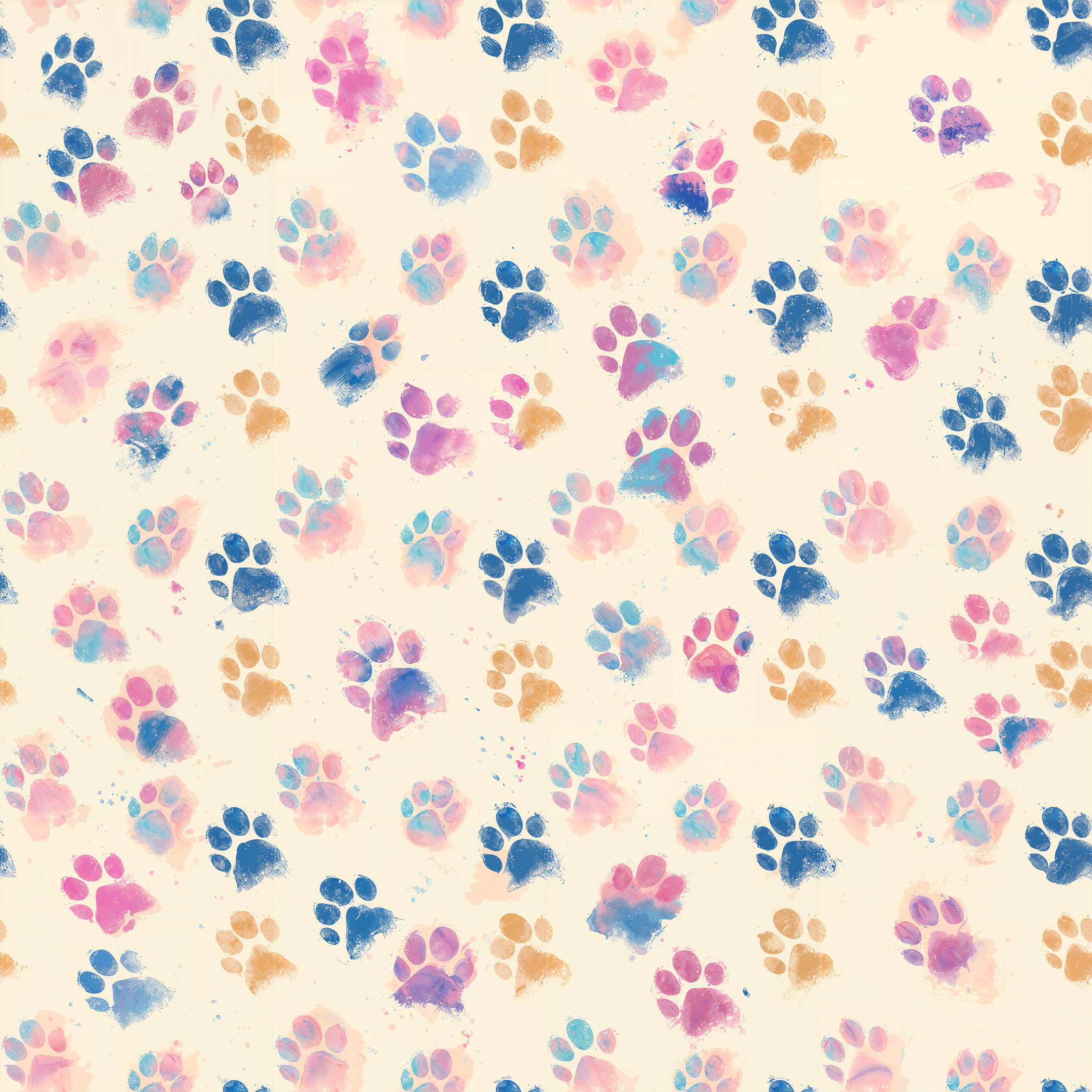 Paw Parade Wallpaper WALL BLUSH