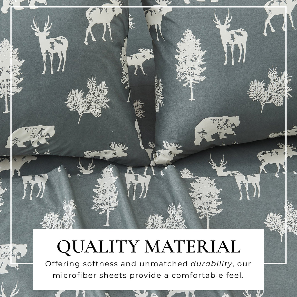 Lodge Printed Sheet Set - Mountain Ridge Collection Great Bay Home
