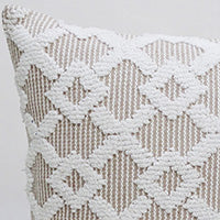 Decorative Beige Accent Throw Pillow  20"x20" Vibhsa