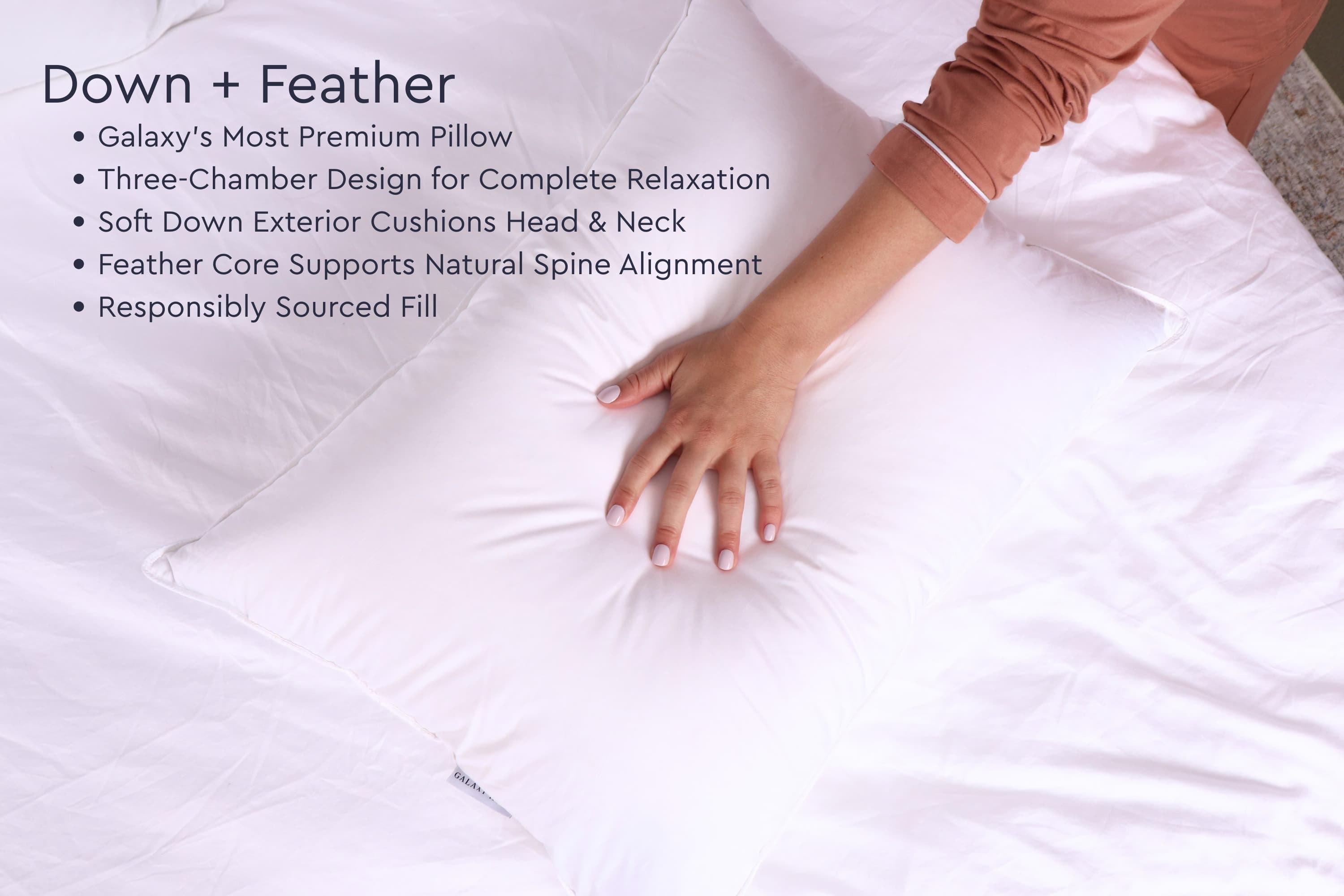 Down + Feather Chamber Pillow Galaxy Home