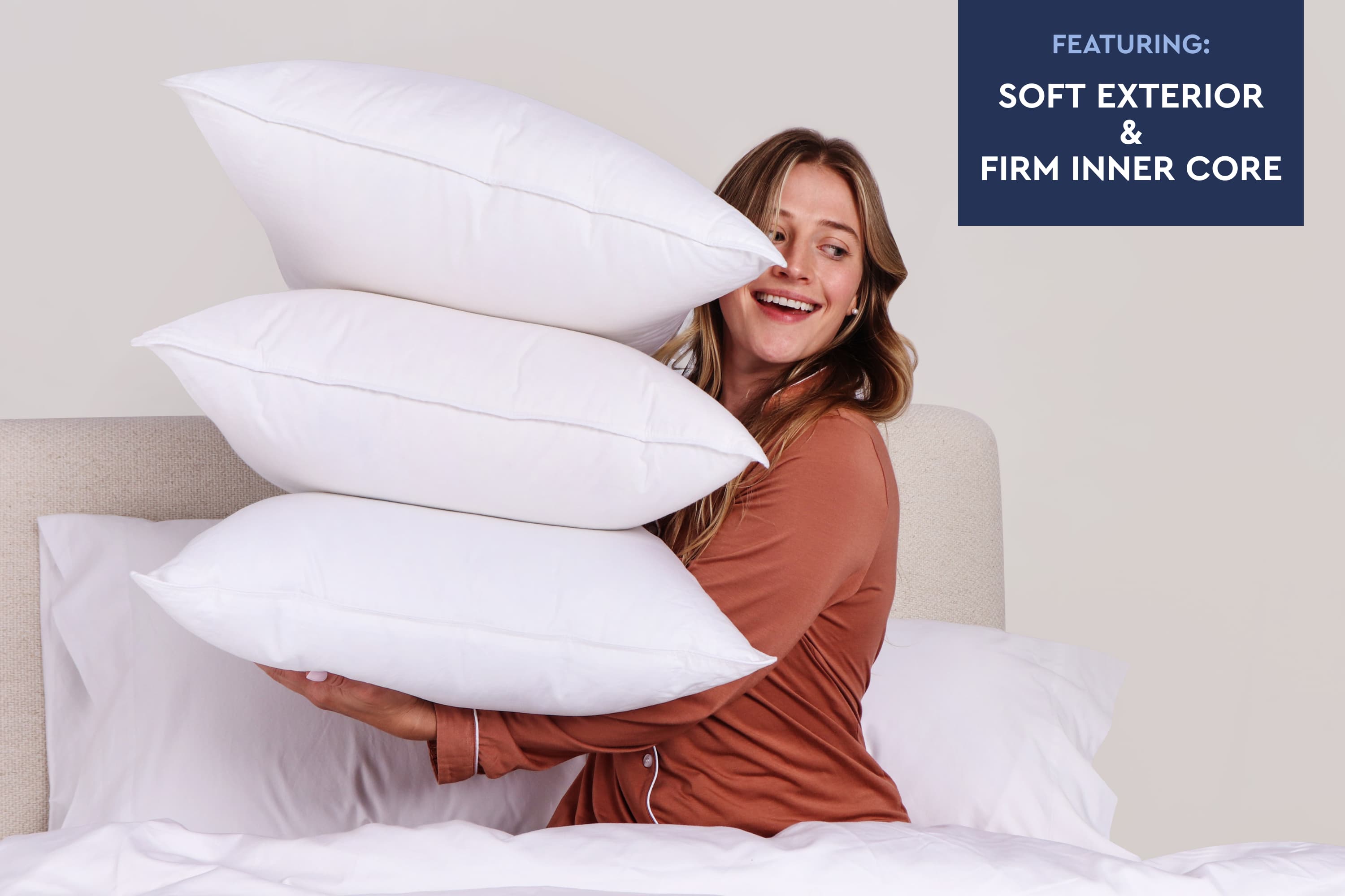 Down + Feather Chamber Pillow Galaxy Home