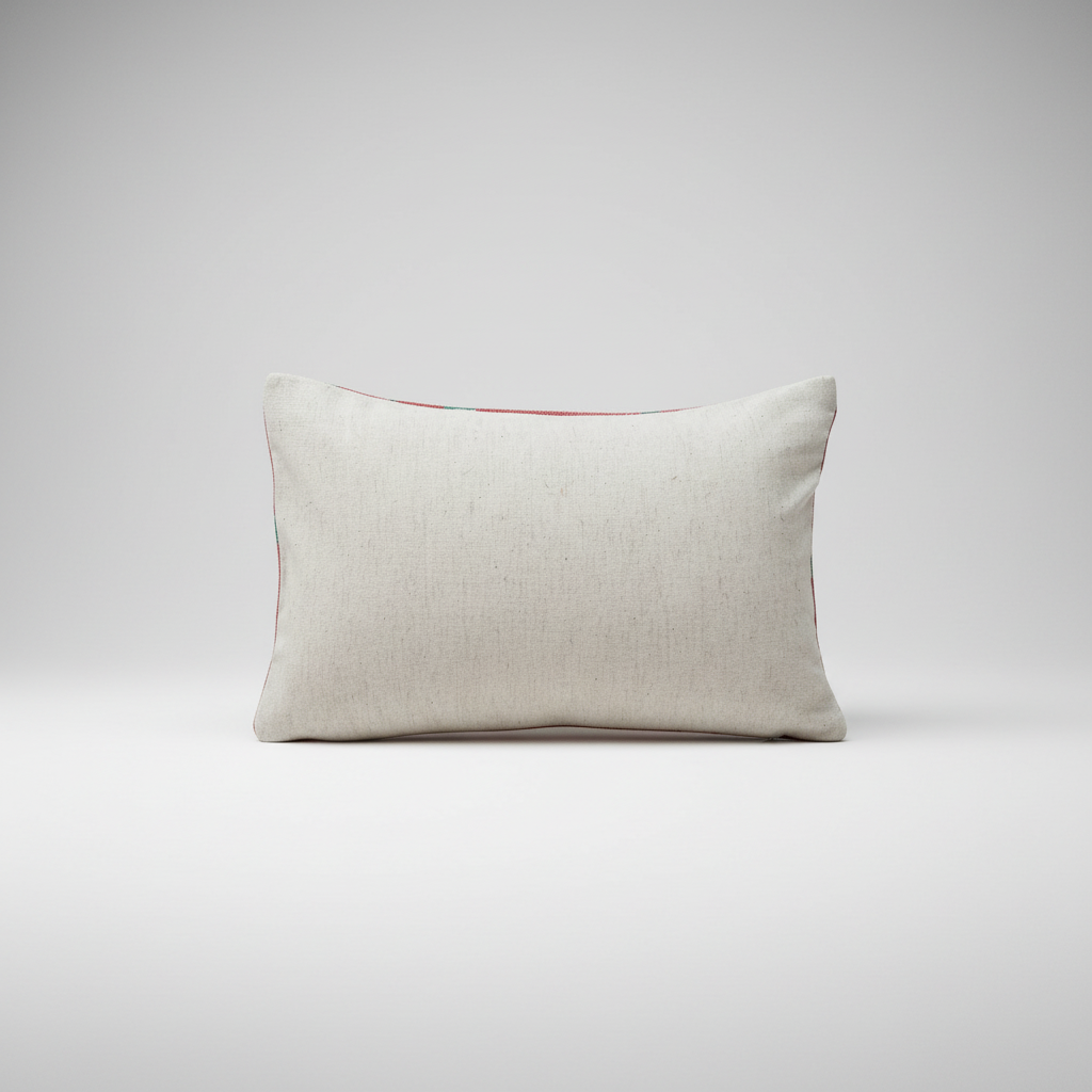 "Don't Get Your Tinsel In A Tangle" with Polka Dots Pattern Cotton Lumbar Pillow Branches Designs