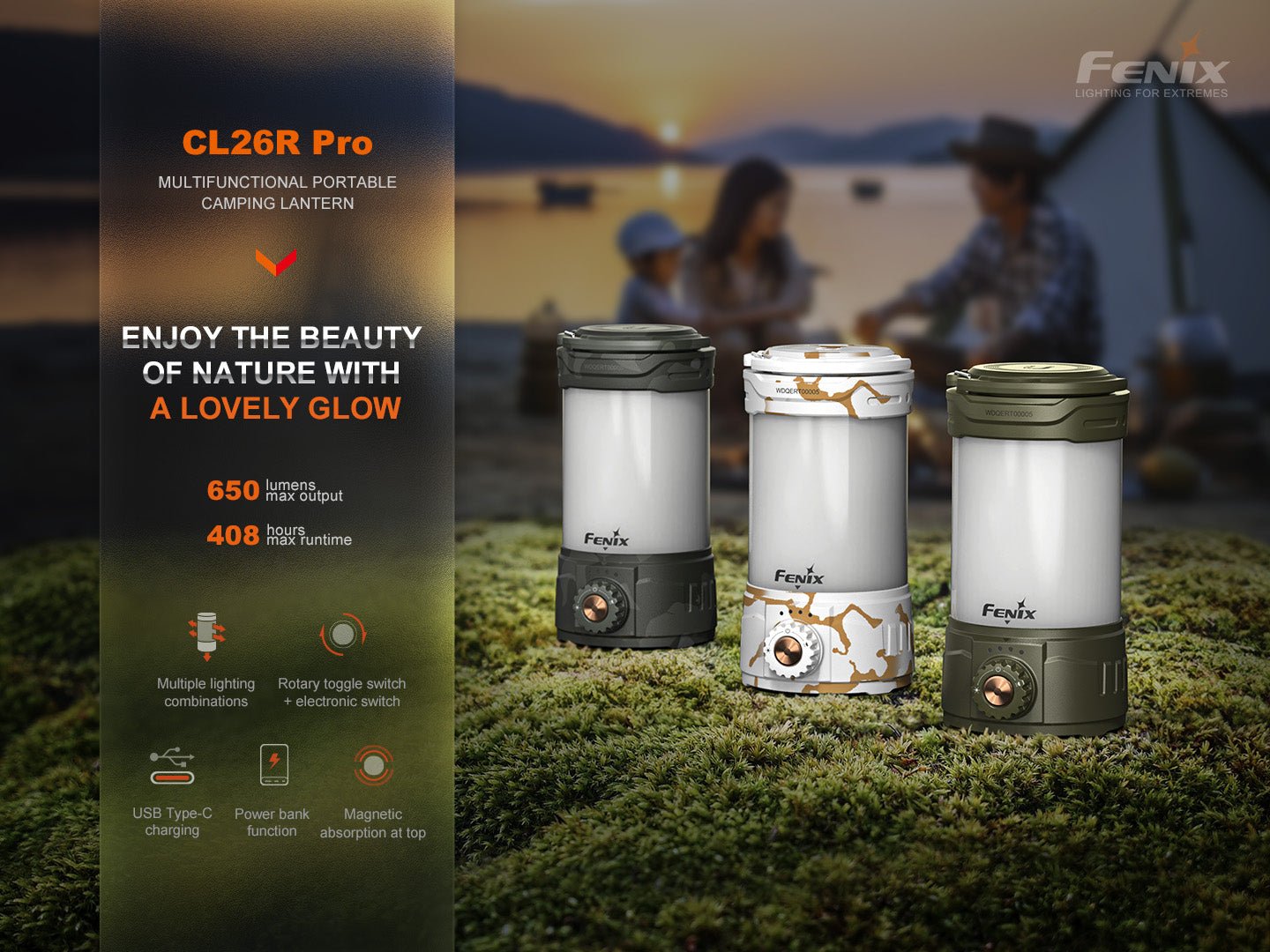 Fenix CL26R PRO High Performance LED Rechargeable Camping Lantern Fenix Store