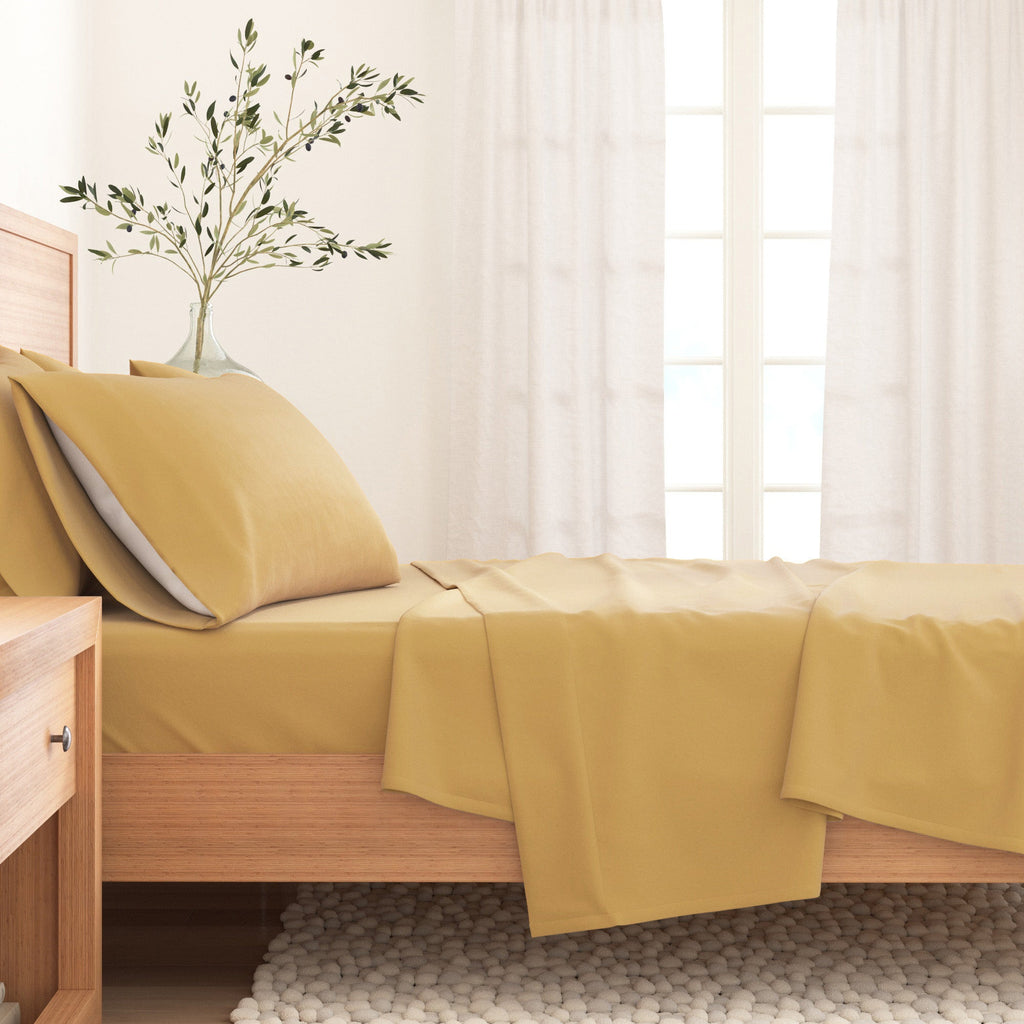 Cotton Solid Flannel Sheet - Nordic Collection Great Bay Home