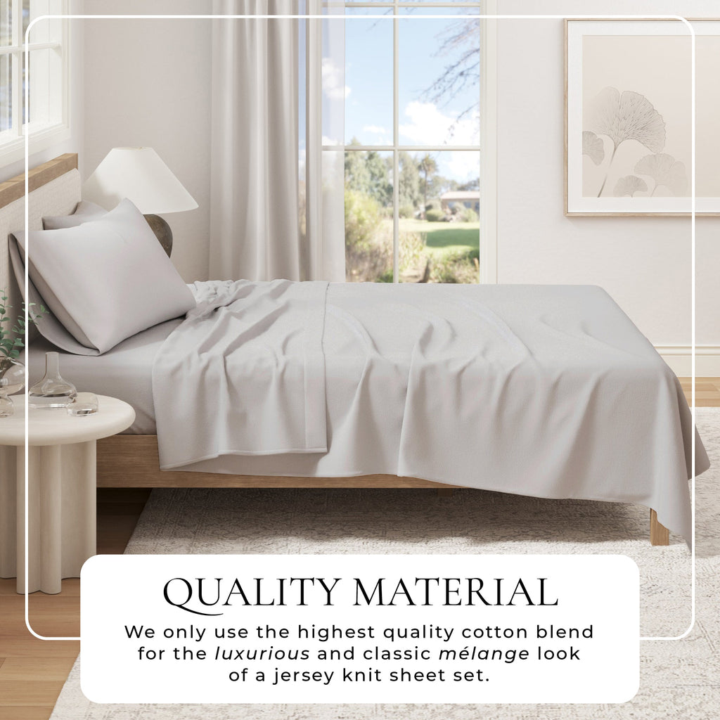 100% Organic Cotton Jersey Knit Sheets Great Bay Home