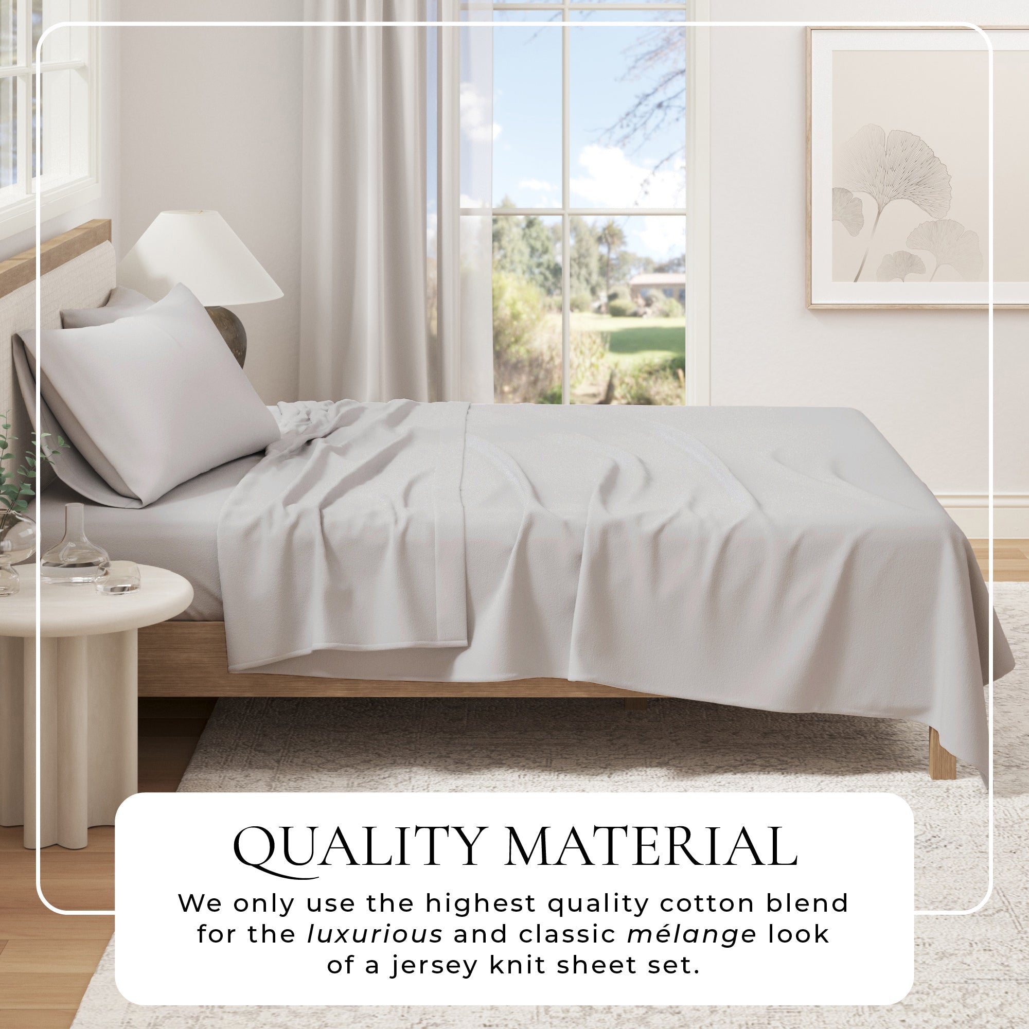 100% Organic Cotton Jersey Knit Sheets Great Bay Home