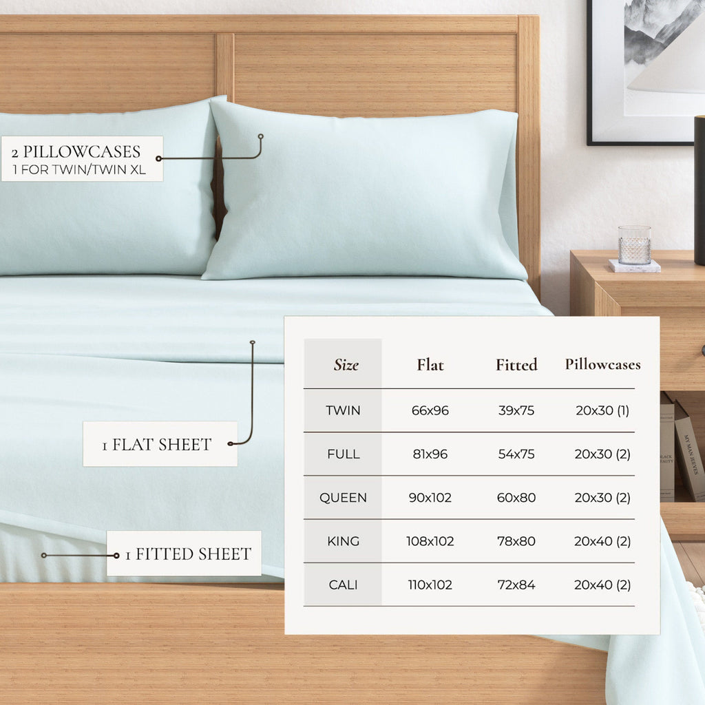 Cotton Solid Flannel Sheet - Nordic Collection Great Bay Home