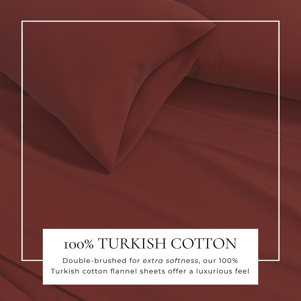 Cotton Solid Flannel Sheet - Nordic Collection Great Bay Home