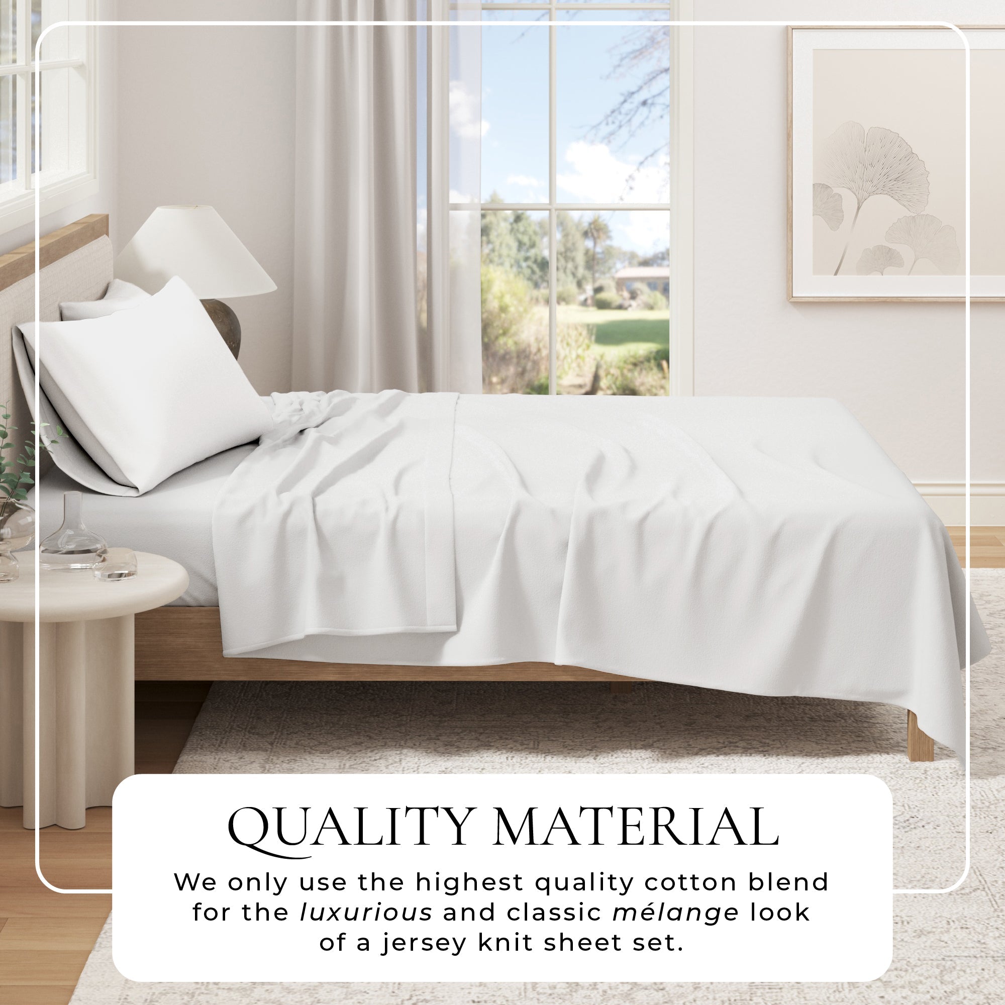 100% Organic Cotton Jersey Knit Sheets Great Bay Home