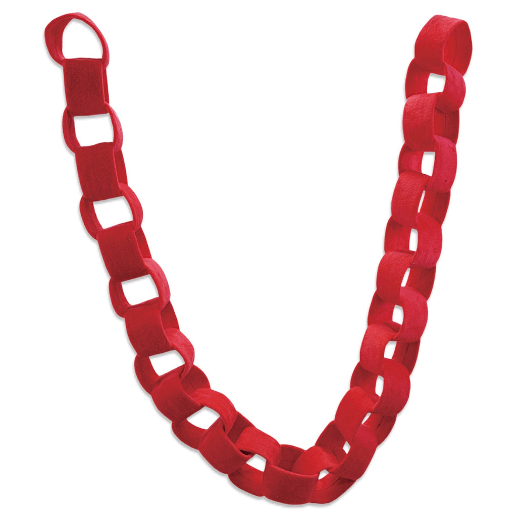 Red Velvet Chain Link Garland Rust & Cinder