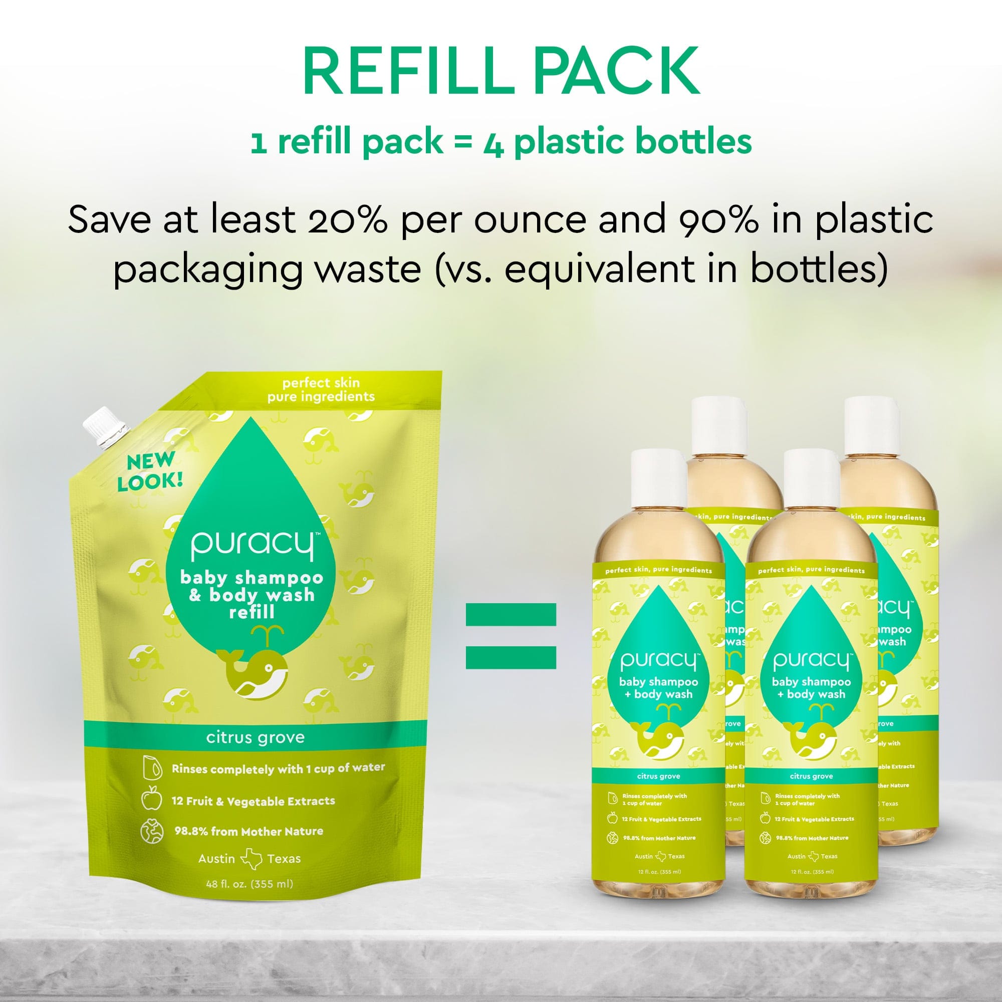 Baby Shampoo & Body Wash (Tear-Free) Puracy