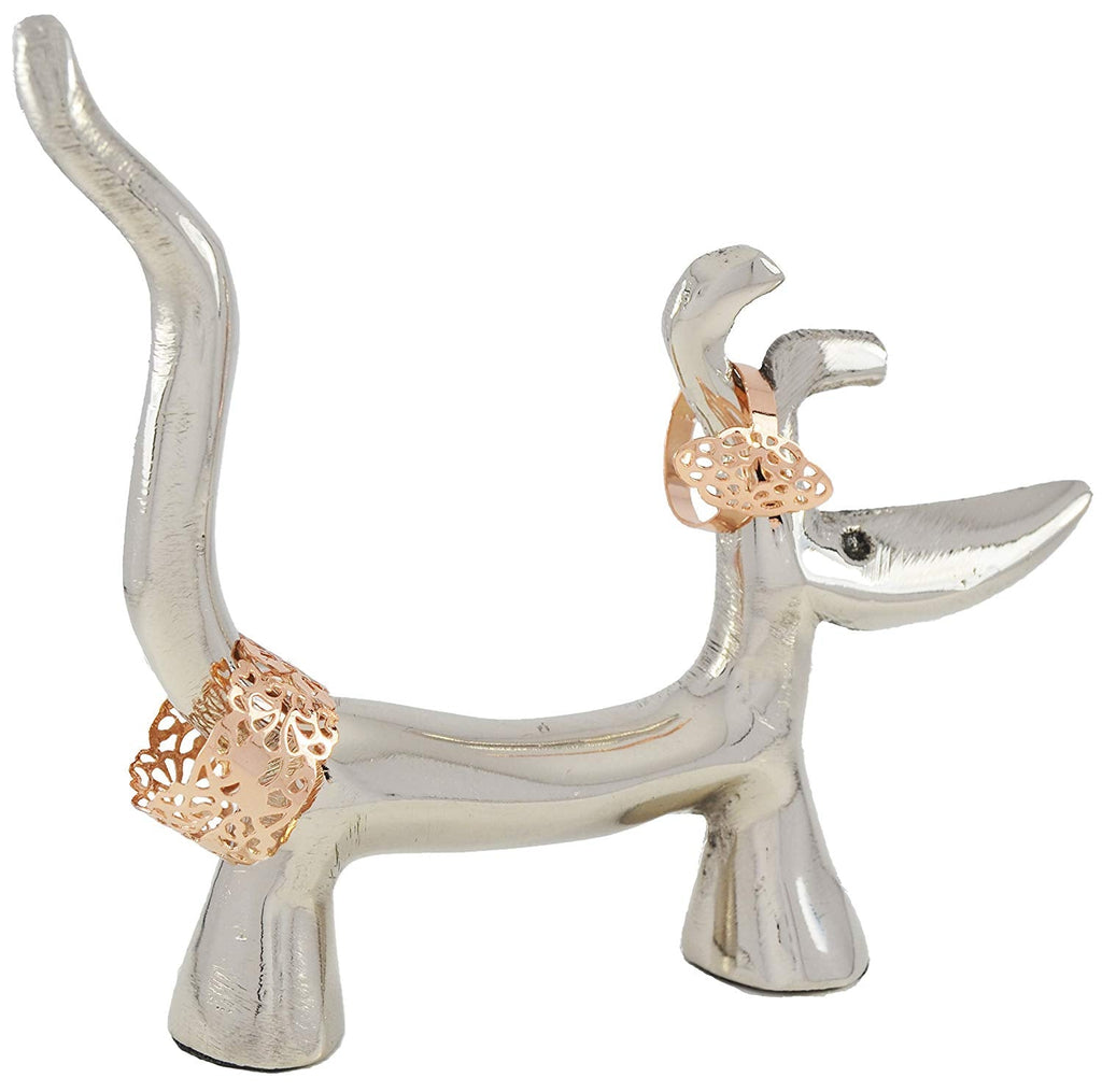 Vibhsa Dog Ring Holder (Silver Finish) Vibhsa