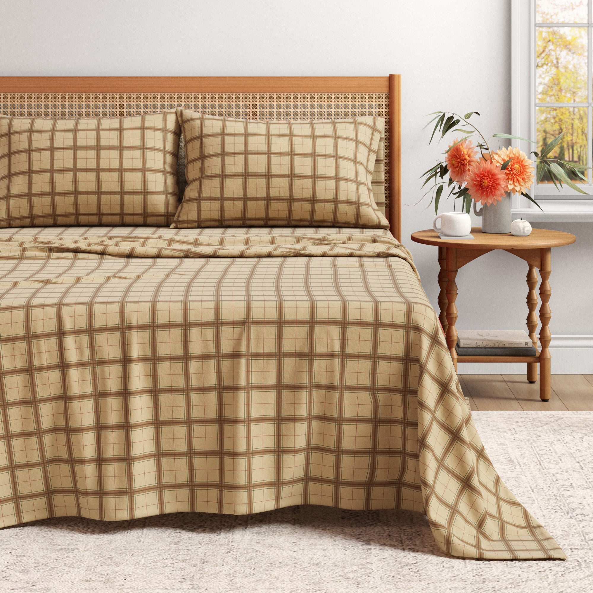 Turkish Cotton Flannel Sheet Set - Plaid & Stripe Collection Great Bay Home