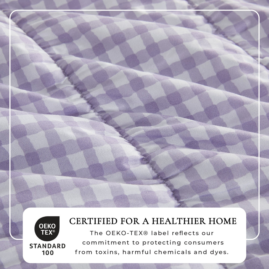 Gingham Printed Quilt Set - Gingham Collection Great Bay Home