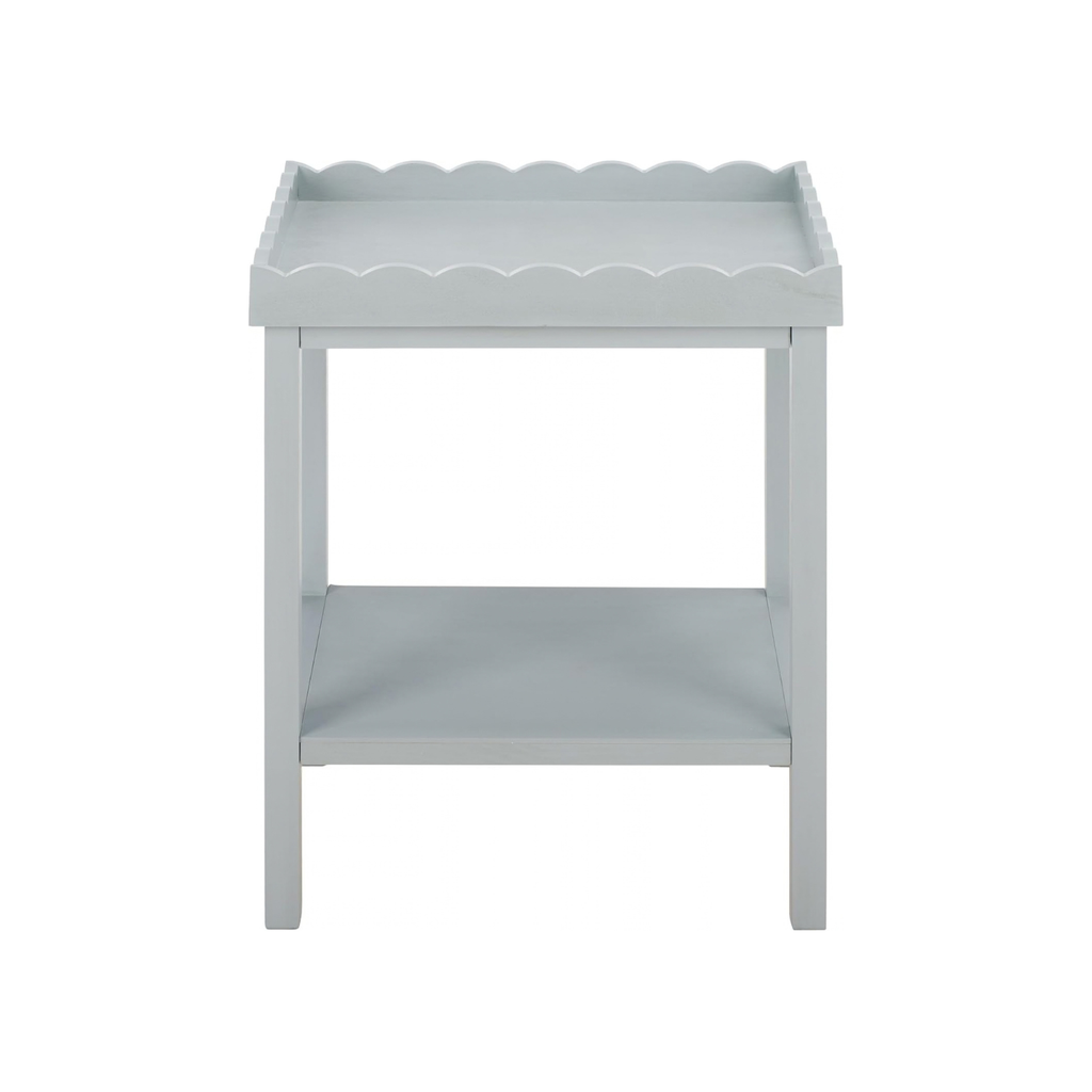 Hallie Scalloped Side Table in Blue Mist Shop Fête