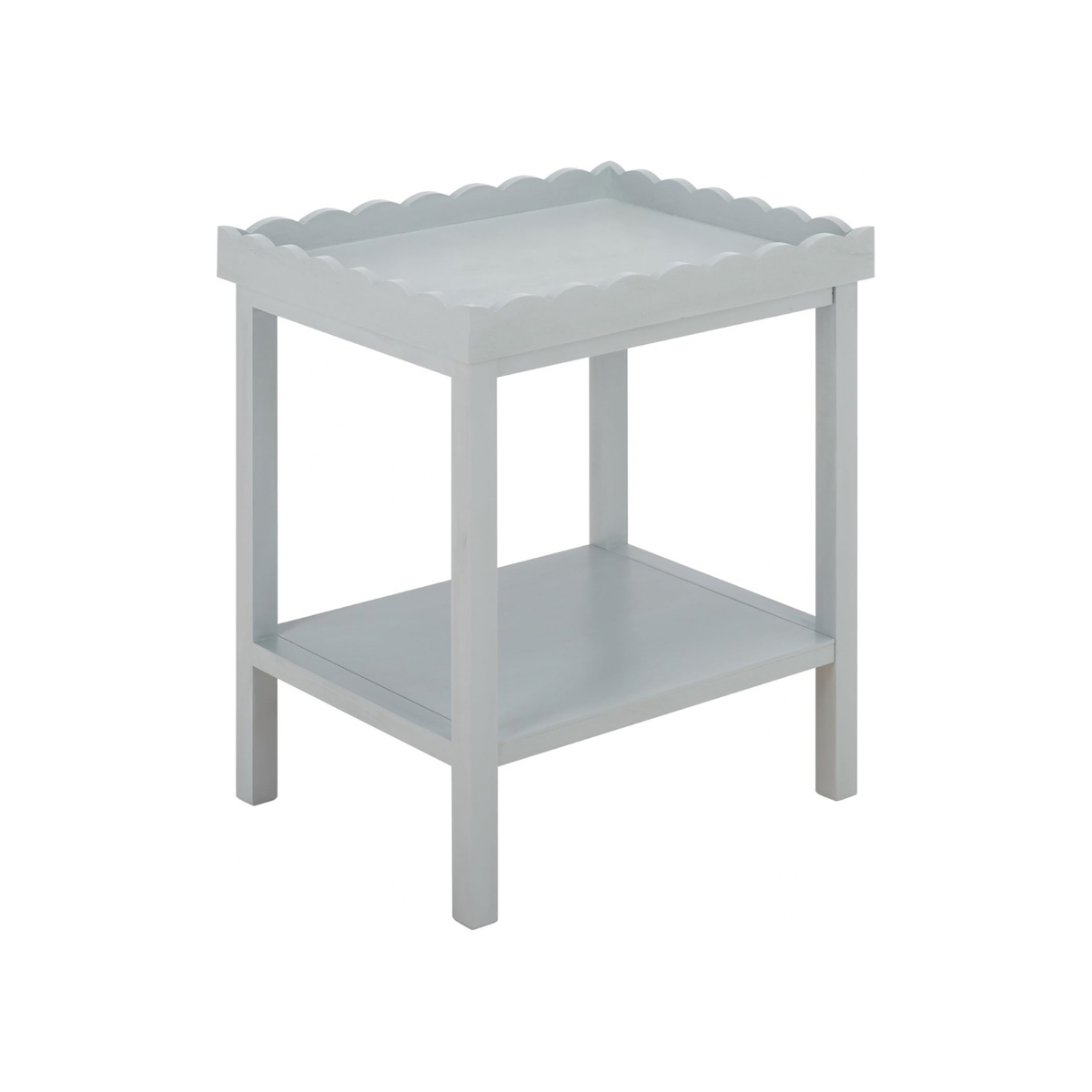 Hallie Scalloped Side Table in Blue Mist Shop Fête