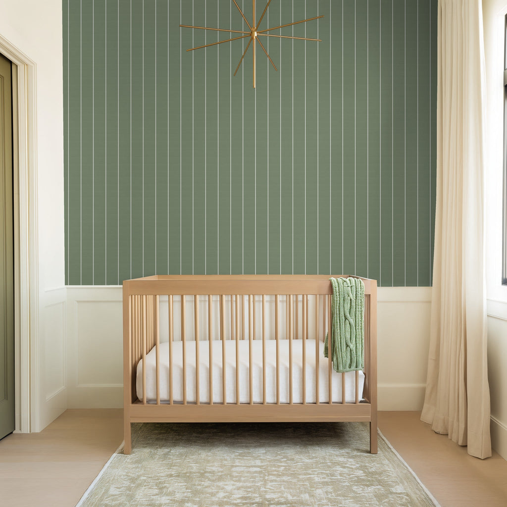 Pinstripe Dot (Green) Wallpaper WALL BLUSH