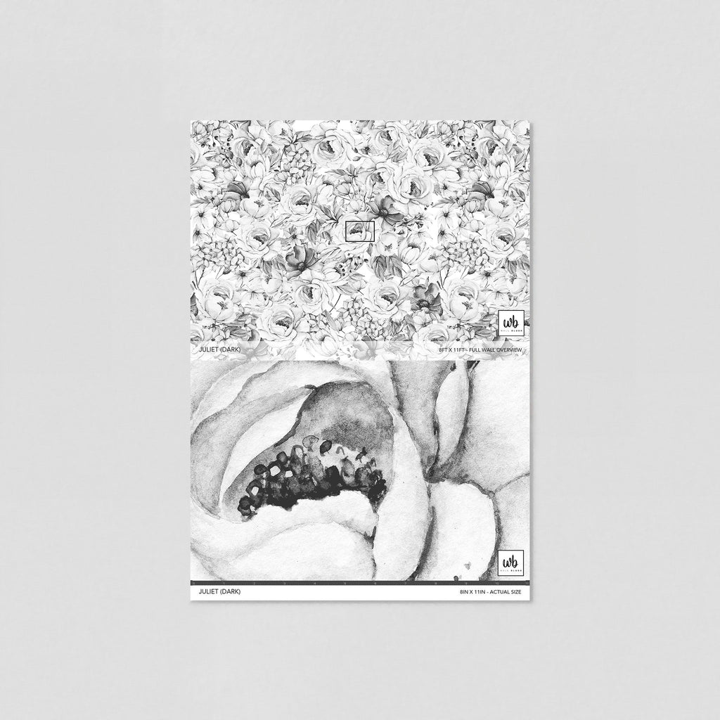 Juliet (Dark) Wallpaper - 14 FT H X 9.5 FT W LUXE WALL BLUSH