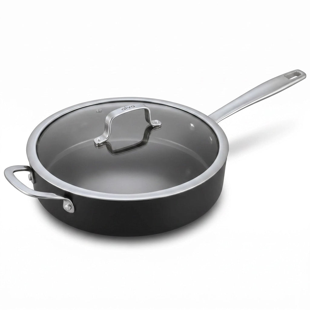Ceramic Nonstick Sauté Pan with Lid, 4-Qt Alva Cookware