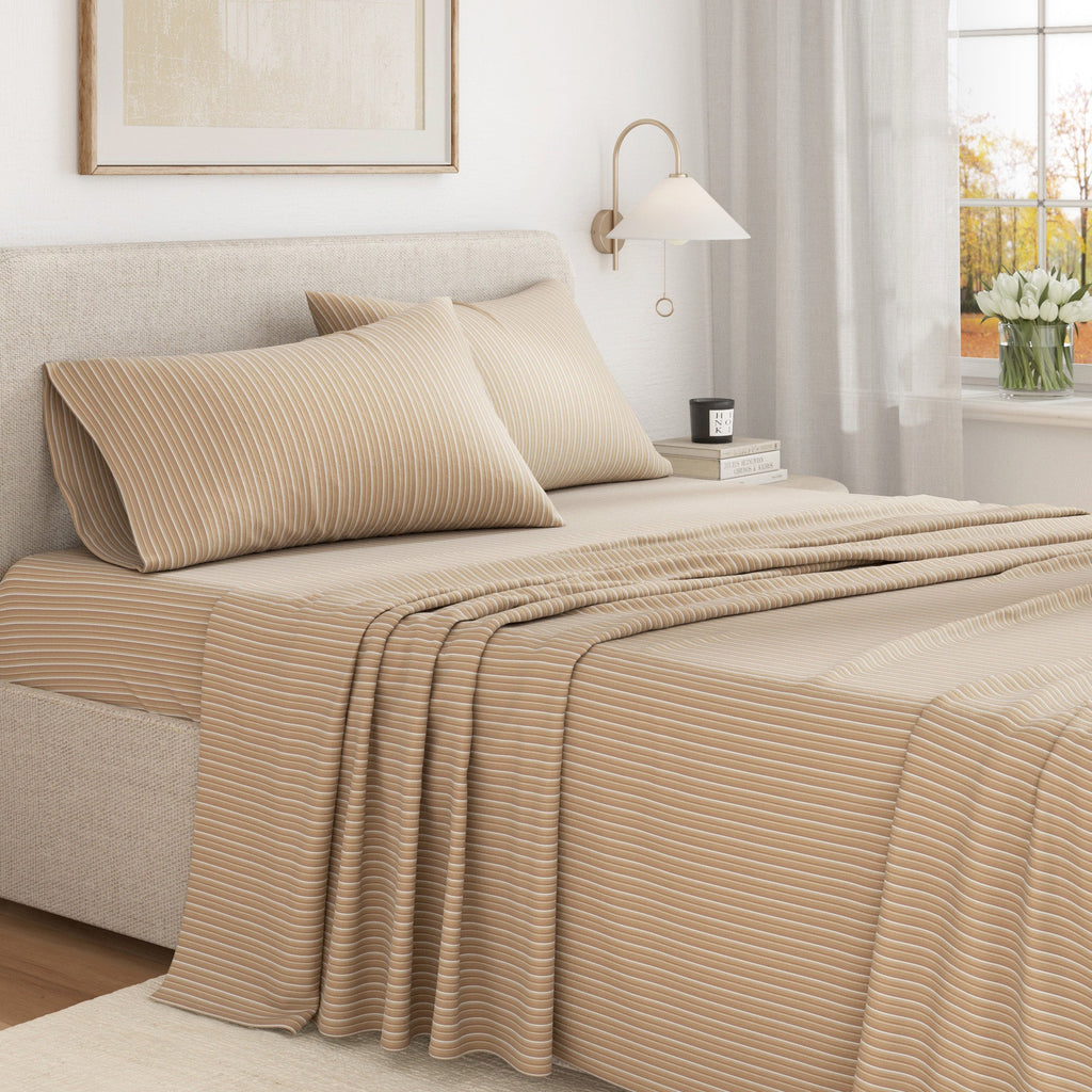 Turkish Cotton Flannel Sheet Set - Plaid & Stripe Collection Great Bay Home