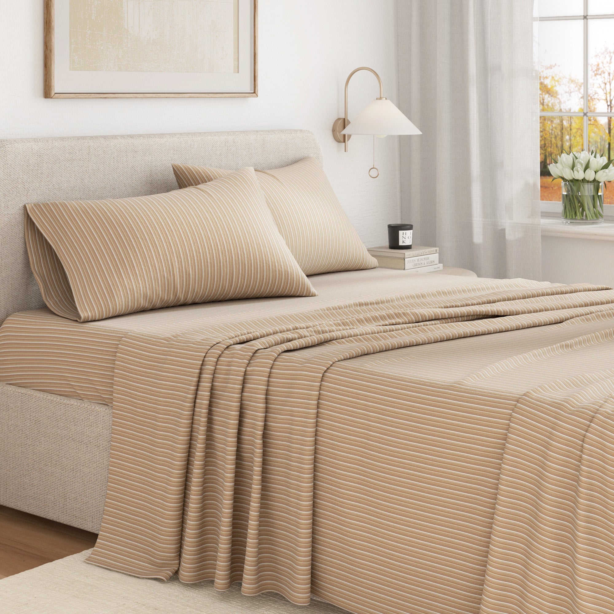 Turkish Cotton Flannel Sheet Set - Plaid & Stripe Collection Great Bay Home
