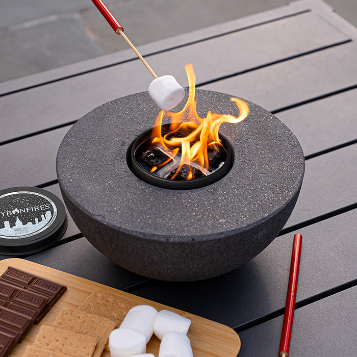 Concrete Semi-Round Fire Pit City Bonfires