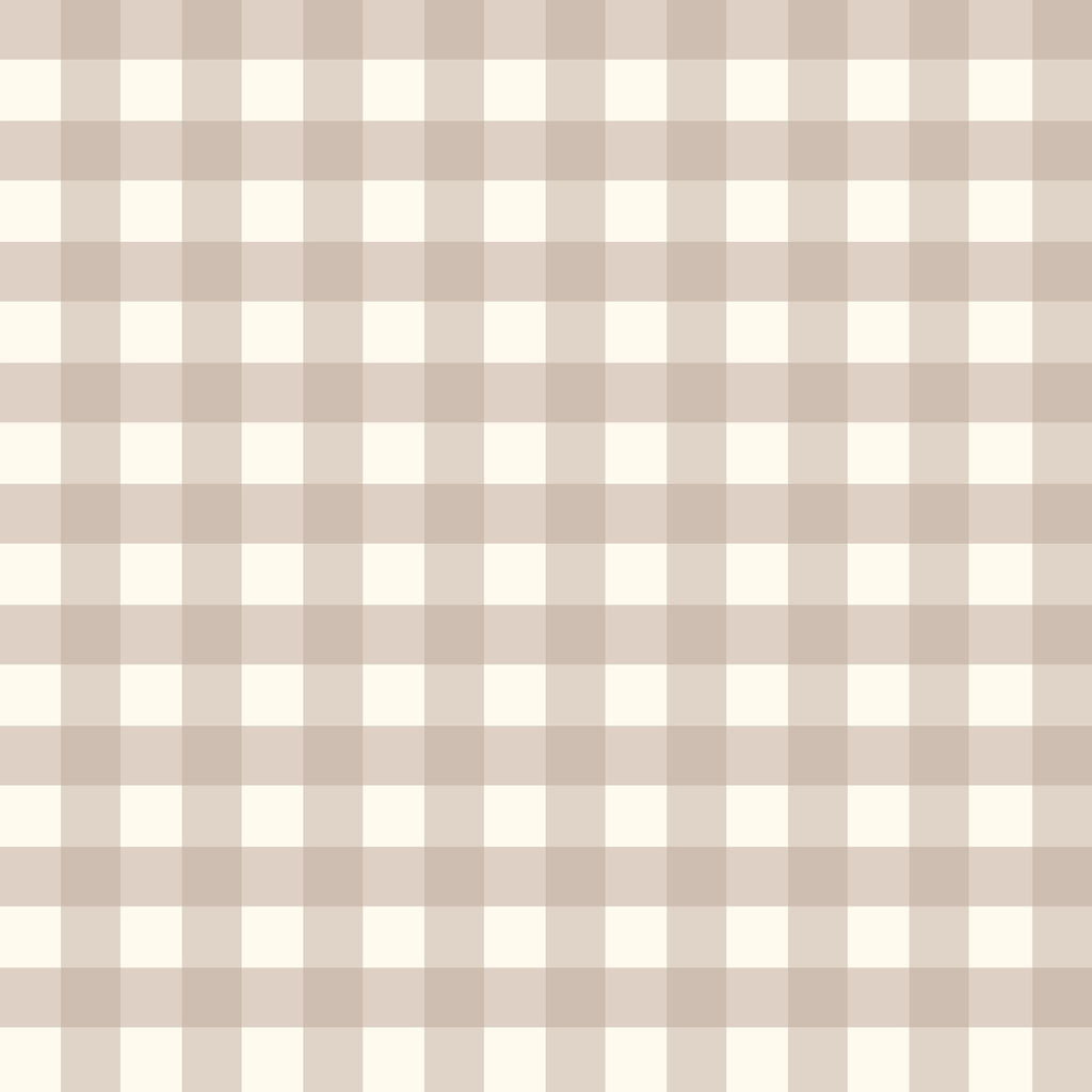 Willowside Gingham (Tan) Wallpaper WALL BLUSH