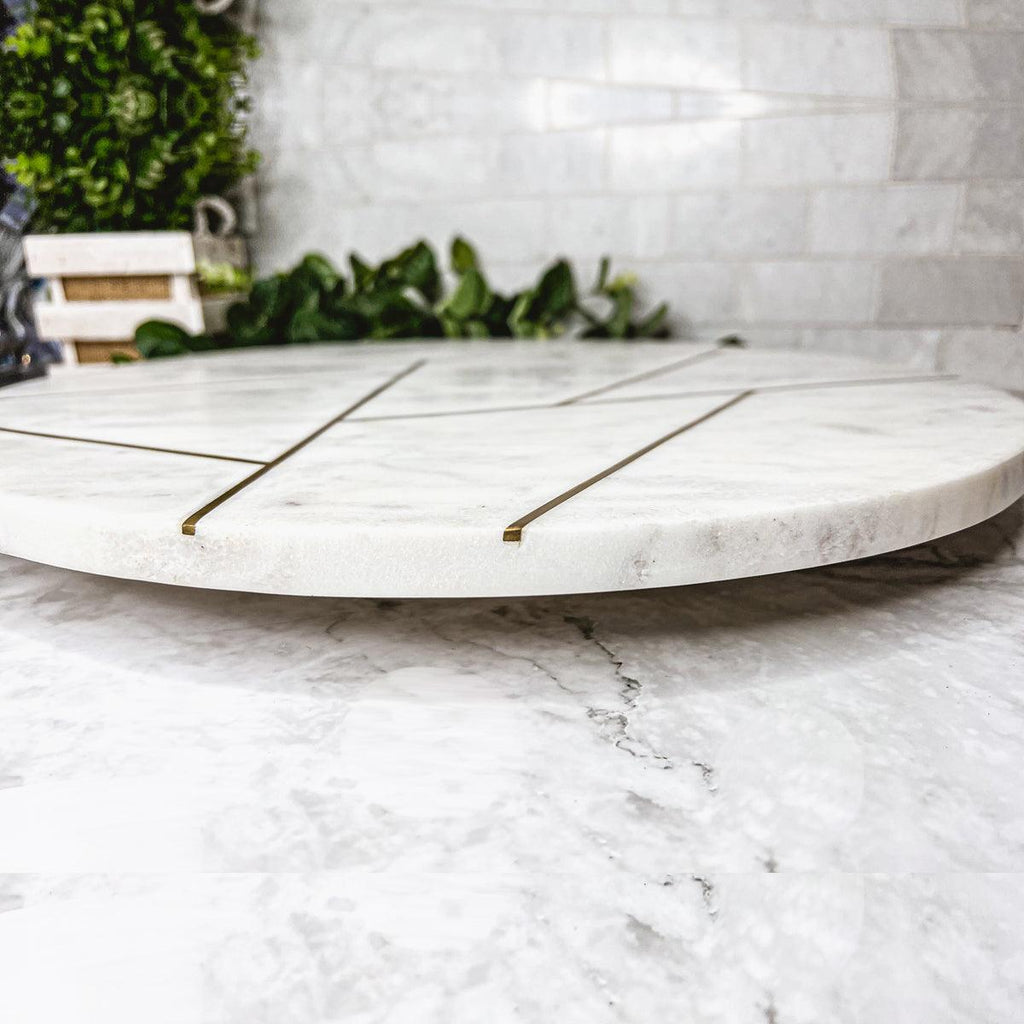 Marble & Gold Lazy Susan Gia Roma