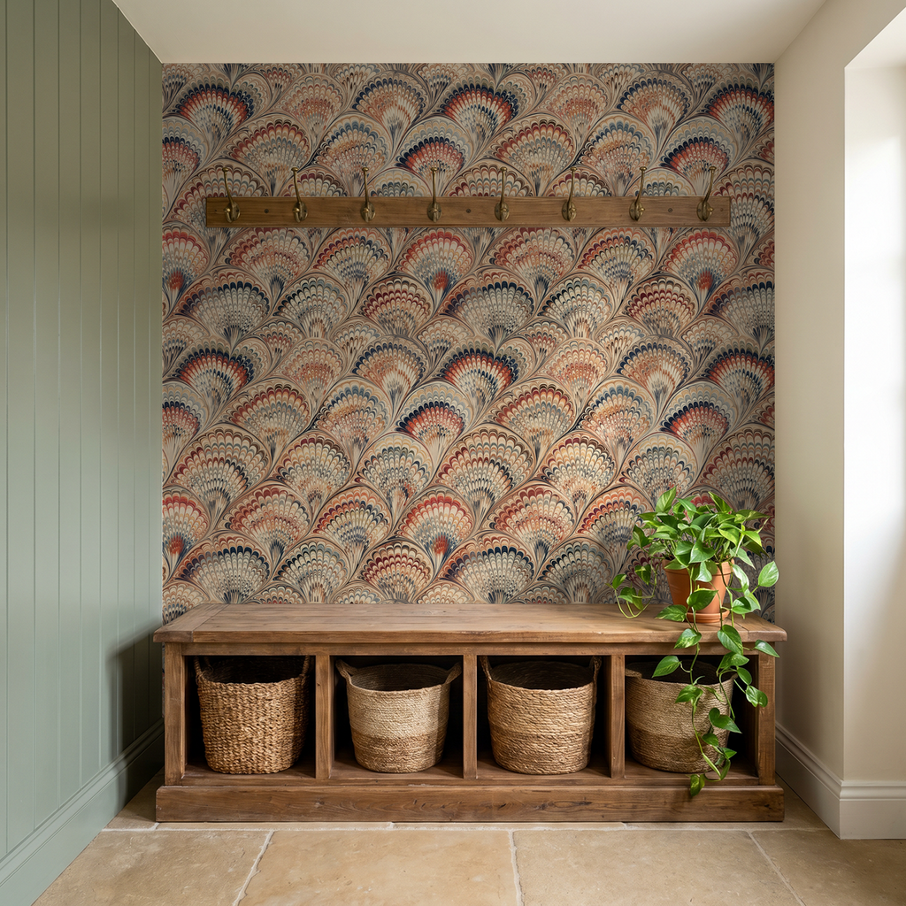 Siena Plume Wallpaper WALL BLUSH