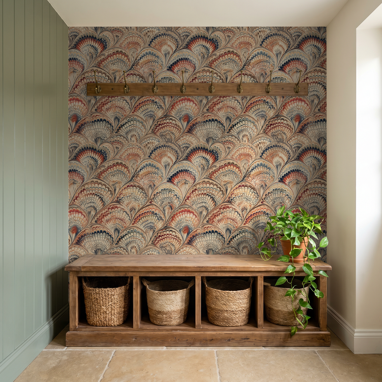 Siena Plume Wallpaper WALL BLUSH