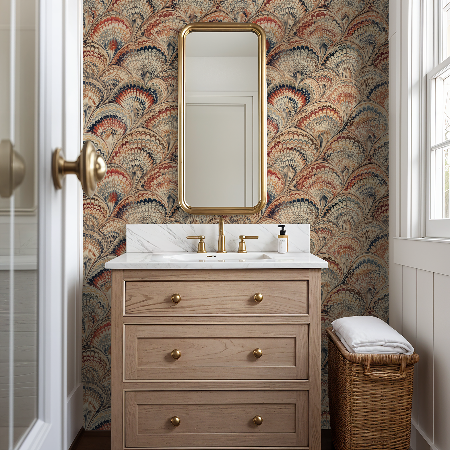 Siena Plume Wallpaper WALL BLUSH