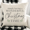 Simply Having a Wonderful Christmas #1 Pillow Cover — Fits 18x18 Insert Cotton and Crate