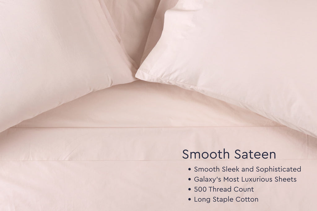 Smooth Sateen Cotton Bed Sheets Moon Pod
