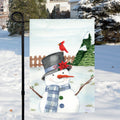 Snowman Winter Garden Flag 12x18 inch Cotton and Crate