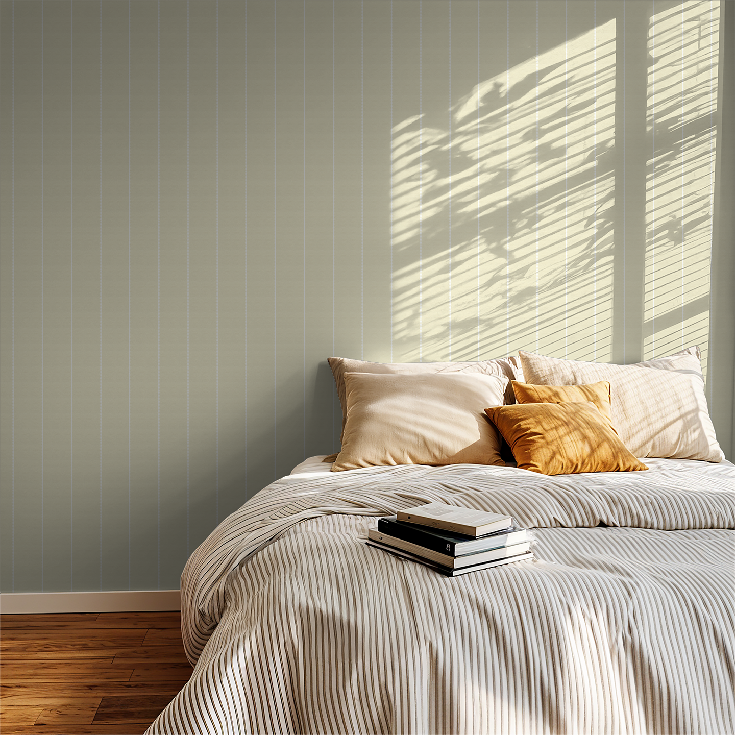 Pinstripe Dot (Yellow) Wallpaper WALL BLUSH