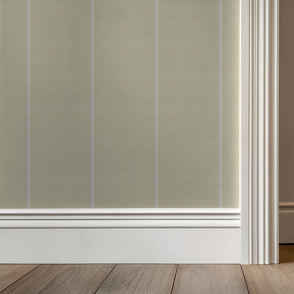 Pinstripe Dot (Yellow) Wallpaper WALL BLUSH