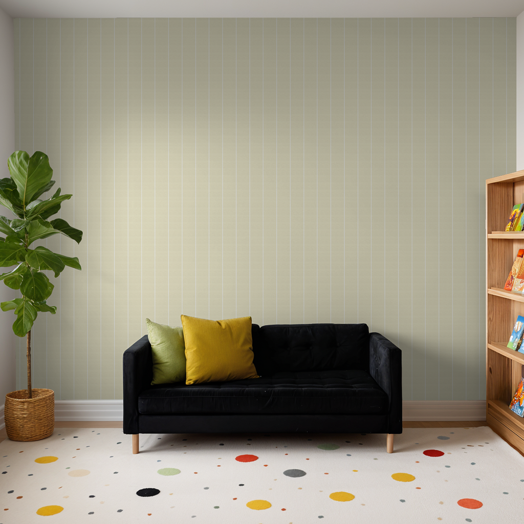 Pinstripe Dot (Yellow) Wallpaper WALL BLUSH