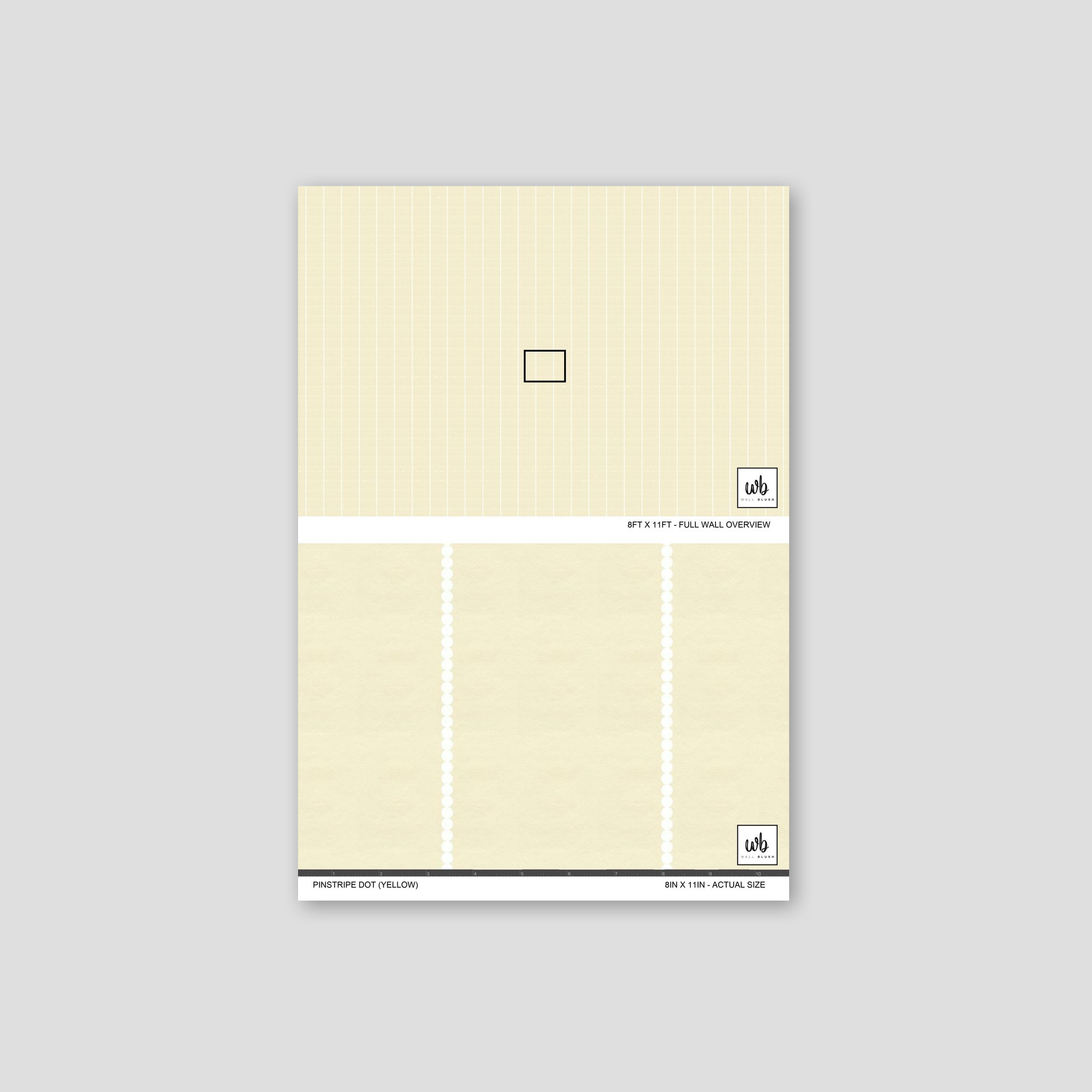Pinstripe Dot (Yellow) Wallpaper WALL BLUSH