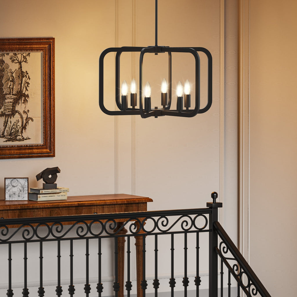 Electronic Candle Chandelier Light Fixture Farmhouse Decor