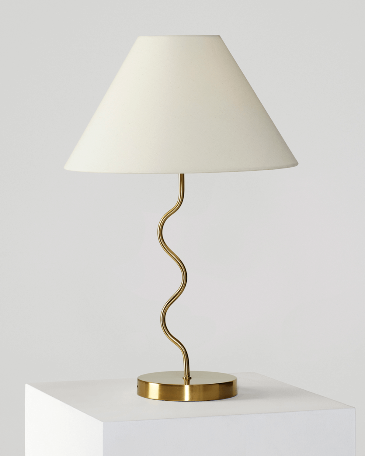 Squiggle Modern Table Lamp with Zigzag Base