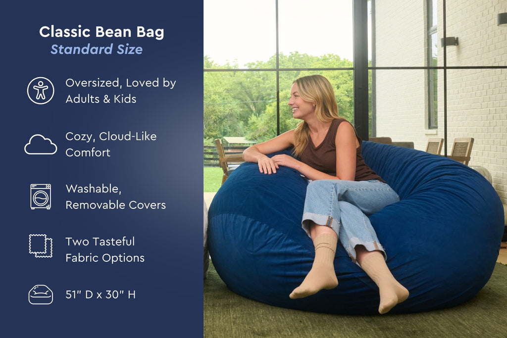 Classic Bean Bag Chair (Standard) Galaxy Home