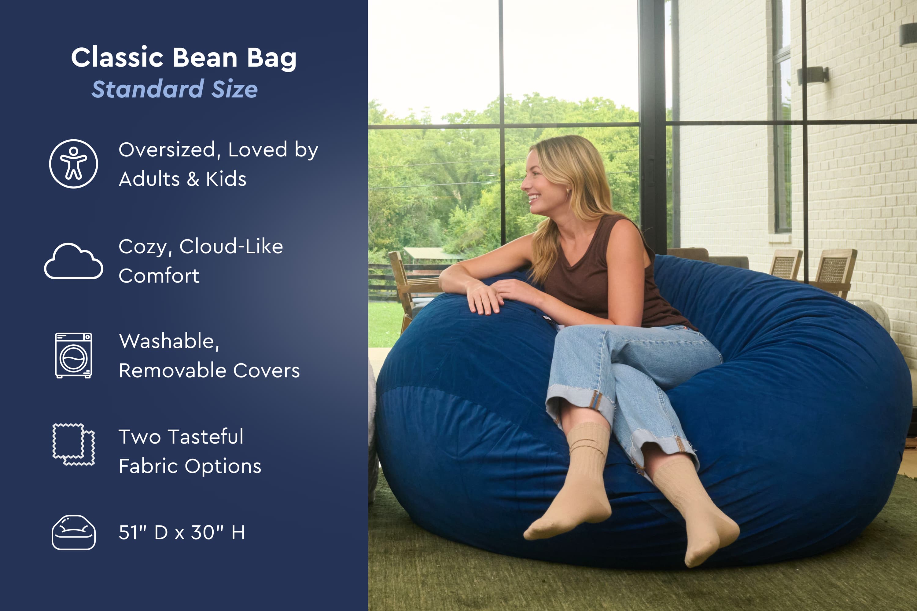 Classic Bean Bag Chair (Standard) Galaxy Home