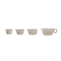 Stoneware Measuring Cups – Set of 4, Neutral Glaze White Cliff Studio
