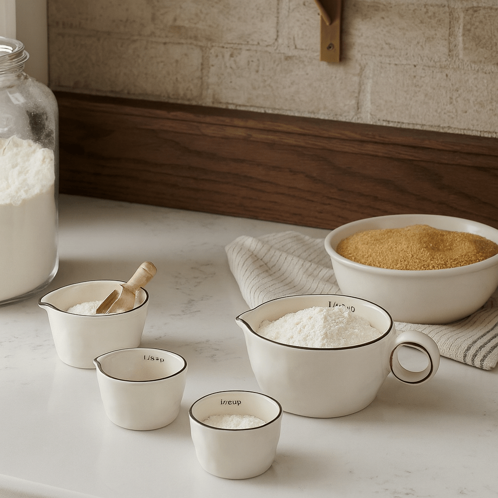 Stoneware Measuring Cups – Set of 4, Neutral Glaze White Cliff Studio